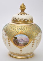 Lot 134 - Coalport Pot Pourri Vase, Lid and Cover, of...