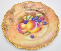 Lot 137 - Royal Worcester 'fallen fruit' cabinet plate,...