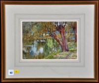 Lot 167 - John George Sowerby (1853-1914) Geese on a...