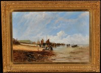 Lot 245 - Edwina W*** Lara (1850-1882) Fisherfolk on...