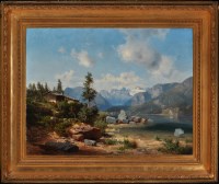 Lot 268 - Bernard Moritz Girscher (1822-1870) An alpine...