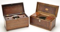 Lot 319 - A George III amboyna wood tea caddy, decorated...
