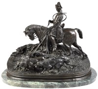 Lot 329 - After Pierre Jules Mene: an 'Animalier' bronze...