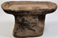 Lot 339 - A Naga Tribe carved wooden rice pounder, of...