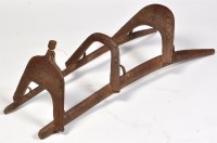 Lot 349 - A North Indian metal mounted camel seat, with...