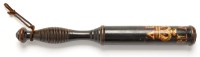 Lot 381 - An ebonised beech police truncheon, bearing...