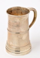 Lot 452 - An Edward VII silver tankard, by Atkin Bros.,...