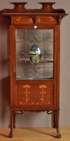 Lot 949 - An Edwardian Arts & Crafts inlaid mahogany...