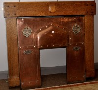 Lot 961 - A late 19th Century hammered copper fire...
