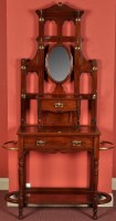 Lot 980 - A late Victorian mahogany hall stand, the...