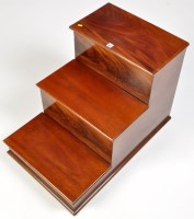 Lot 983 - 20th Century mahogany bed steps, each step...