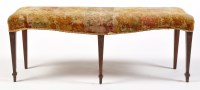 Lot 1023 - A Sheraton period serpentine front window seat,...