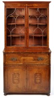 Lot 1044 - A George III inlaid mahogany secretaire...