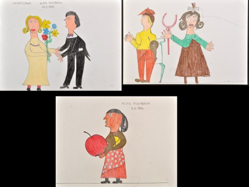 Lot 12 - Alois Fischbach ''Frau Mit Rotem Apfel'' 1986...