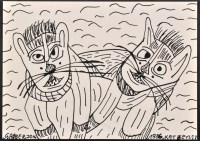Lot 28 - Johann Garber ''Katzen'' 1986 Signed,...