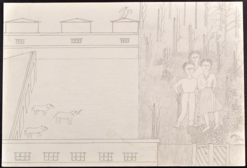 Lot 123 - Otto Prinz ''Drei Menschen im Garten'' Signed...