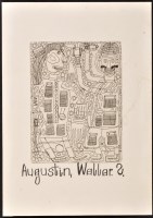 Lot 183 - August Walla ''Mann und Frau'' 1971 Signed in...