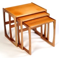 Lot 39 - G-Plan: a teak nest of three tuckaway tea...