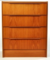 Lot 40 - Steens Danish Art: a teak veneered chest of...