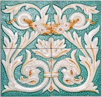Lot 137 - Minton, Hollins & Co: a set of four glazed...