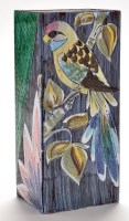 Lot 149 - A pottery rectangular vase, decorated with...