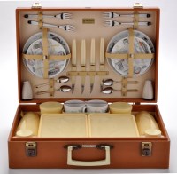 Lot 178 - Brexton: a picnic set, the orange coloured...