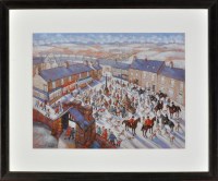 Lot 67 - Edward Tibbs (b.1942) A hunt meet at Corbridge...
