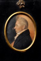 Lot 82 - 19th British School A miniature portrait of a...