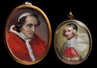 Lot 86A - Continental School A miniature bust portrait...