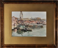 Lot 131 - Robert Jobling (1841-1923) Whitby Harbour...