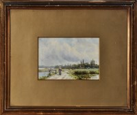 Lot 132 - Richard Halfnight (1855-1925) A woman on a...