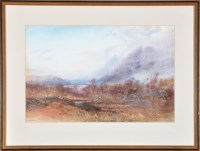 Lot 168 - Iain Ross (20th Century) A misty Scottish...