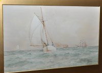 Lot 175 - P*** A*** Beale (20th Century) Yachts at sea...