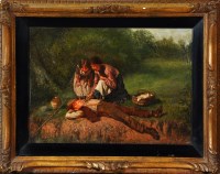 Lot 212 - John O*** Banks (1883-1945) A country scene...