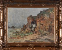 Lot 309 - F*** R*** Spenlove (1866-1933) A rocky coastal...