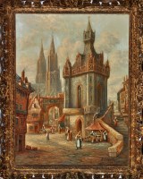 Lot 323 - Henri Schaffer (1833-1916) ''Bamberg'' signed...