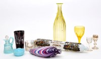 Lot 355 - Printed opaque glass 'Marine' rolling pin of...