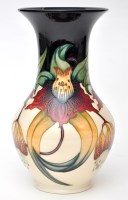 Lot 398 - Moorcroft 'Anna Lilly' pattern baluster-shaped...