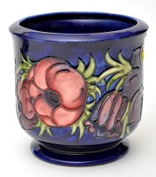 Lot 400 - Moorcroft 'Anemone' pattern jardiniere, on...
