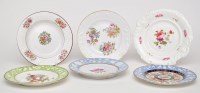 Lot 430 - Six 'New Hall' dessert plates, pattern no's....