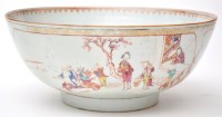 Lot 530 - Chinese famille rose punch bowl, the exterior...