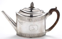 Lot 665 - A George III teapot, by Peter & Ann Bateman,...