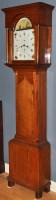 Lot 1291 - A late Georgian oak longcase clock, the...
