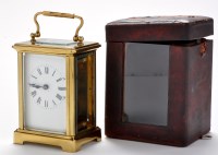 Lot 1298 - A brass carriage clock, late 19th/early 20th...