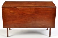 Lot 1400 - A George III mahogany drop leaf dining table,...