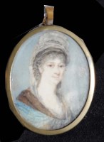 Lot 36 - English School A MINIATURE BUST PORTRAIT OF A...