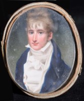 Lot 37 - British School (c.1800) A MINIATURE BUST...