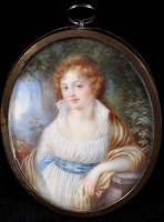 Lot 40 - European School A MINIATURE HALF-LENGTH...