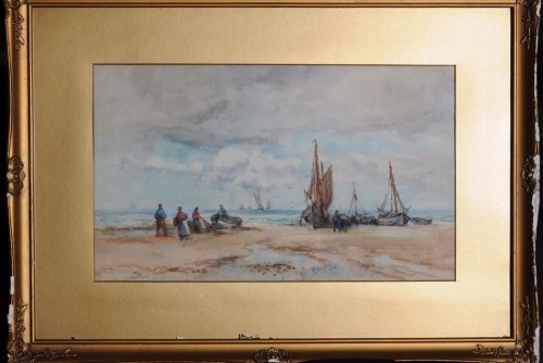 Lot 112 - Frank Rousse (fl.1895-1917) FISHERFOLK AND...