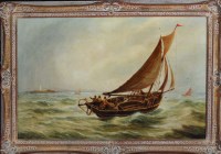 Lot 243 - Bernard Benedict Hemy (1845-1913) SAILING...
